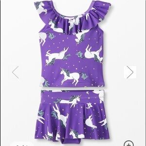 Hanna Andersson NWT Swim Sunblock Tankini Set Purple Hills Unicorn 18-24 Mos 80
